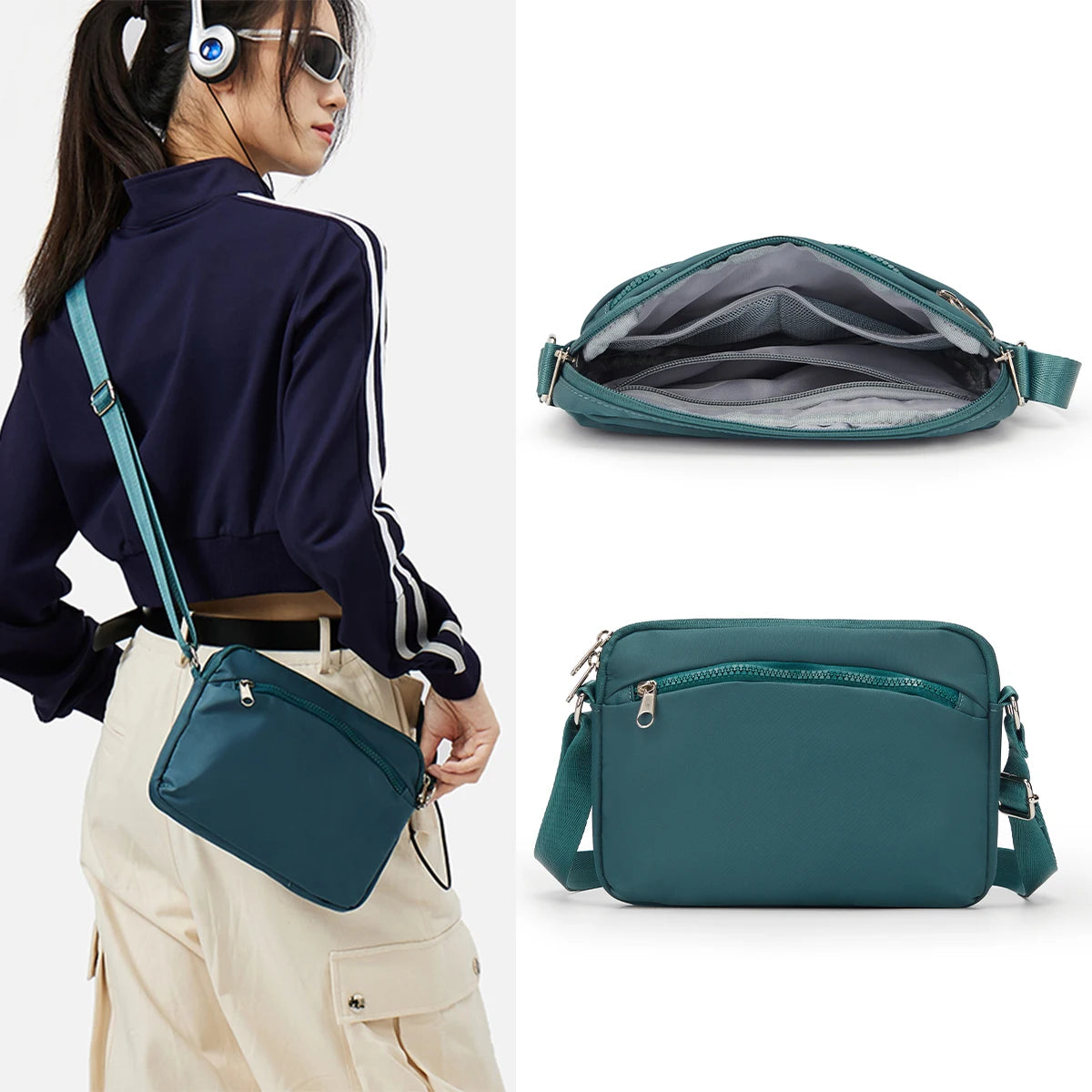 Women's Lightweight Fanny Pack - Small Nylon Waist Bag
