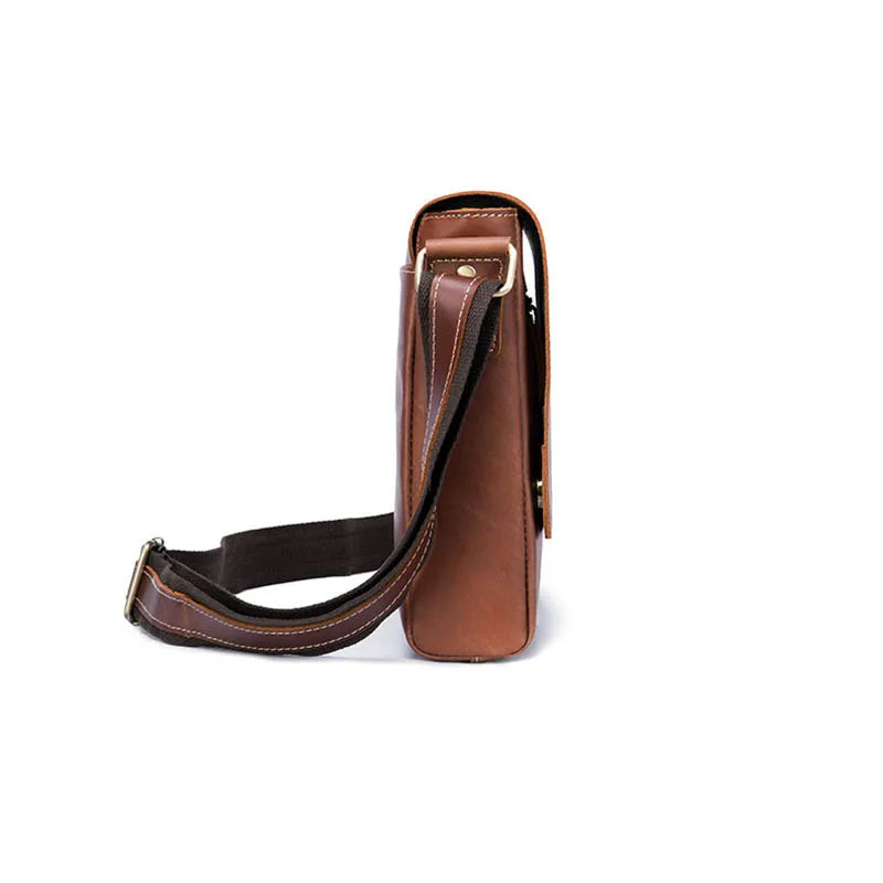 Luufan Crazy Horse Leather Messenger Bag - Fits 15.6-inch Laptop