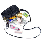 Women's Triple-Zip Crossbody Bag - Soft PU Leather