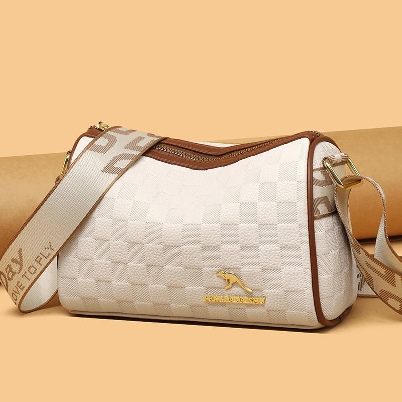Women's Multi-Pocket Flap Crossbody Bag - Classic Style