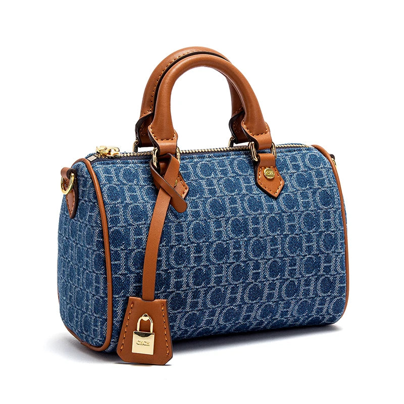 Patchwork Denim Pillow Bag - Y2K Style Shoulder Handbag