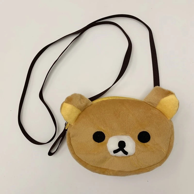 Rilakkuma Bear Plush Crossbody Bag - Kawaii Mini Messenger