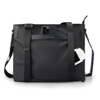 Men's Leather Messenger Bag for 14-Inch Laptop - Black