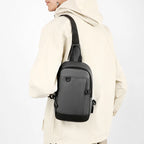 Men's Compact Anti-Theft Sling Bag - USB Chest & Crossbody Pack