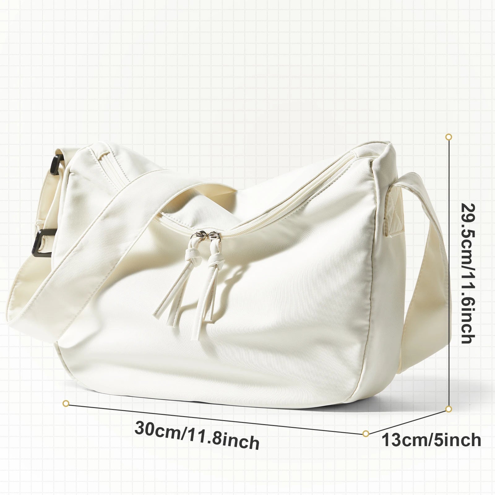 Unisex Canvas Messenger Bag - Vintage Style Satchel