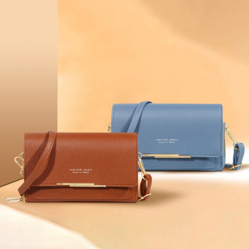 Women's Crossbody Wallet & Phone Bag - Multi-Card Organizer