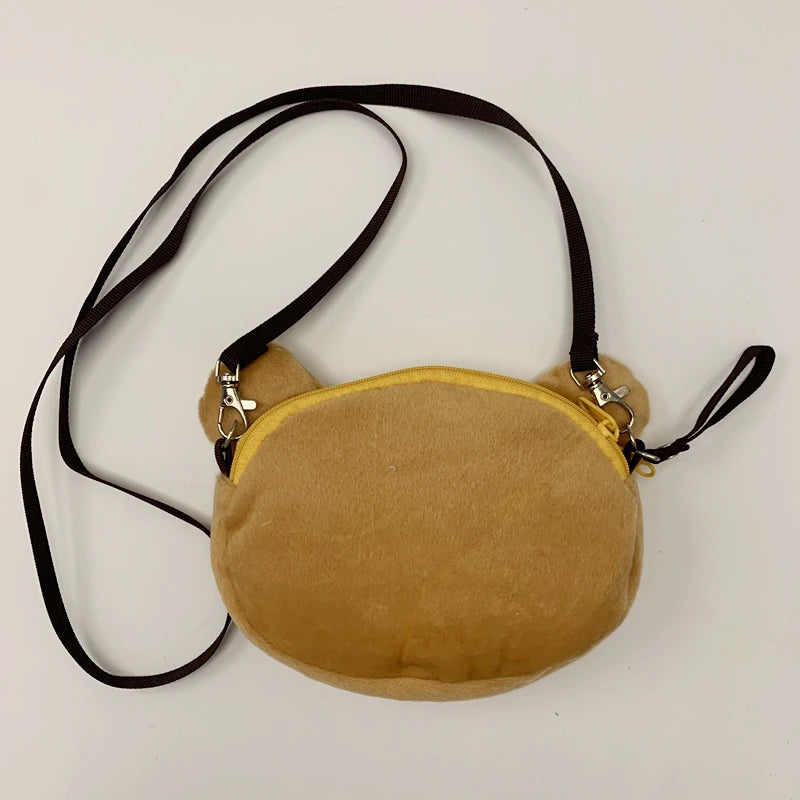 Rilakkuma Bear Plush Crossbody Bag - Kawaii Mini Messenger