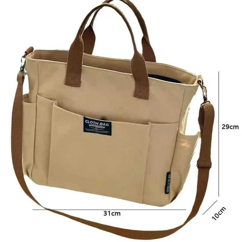 Women's Large Canvas Hobo & Tote Bag - Crossbody Style