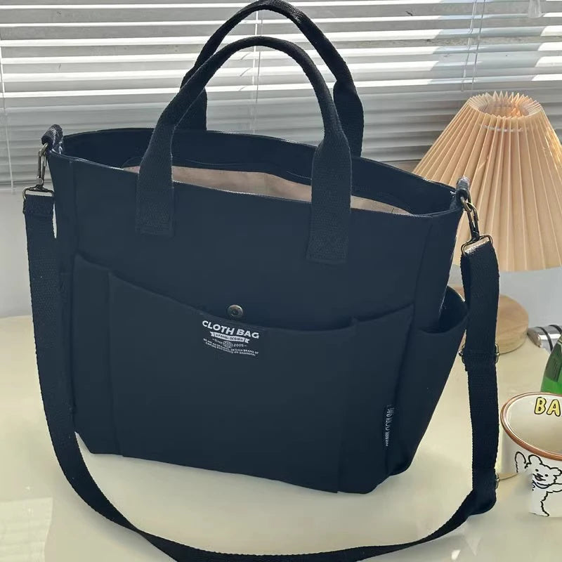 Women's Large Canvas Hobo & Tote Bag - Crossbody Style