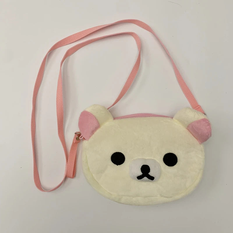 Rilakkuma Bear Plush Crossbody Bag - Kawaii Mini Messenger