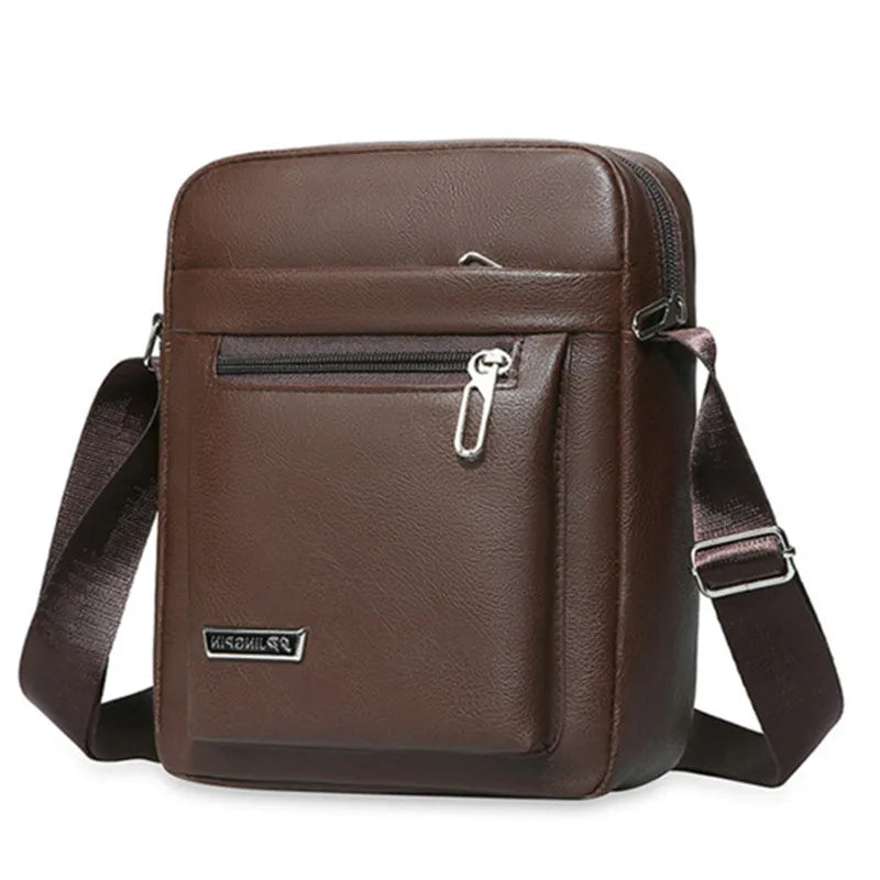 Men's Waterproof Messenger Bag for Tablet - PU Leather