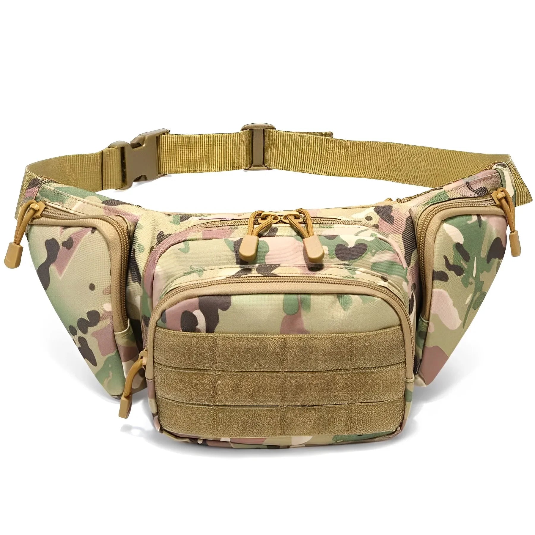 Men's High-Capacity Tactical Fanny Pack - Multi-Pocket Nylon