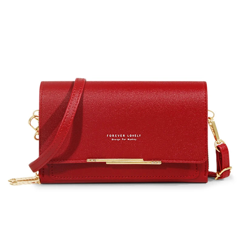 Women's Crossbody Wallet & Phone Bag - Multi-Card Organizer