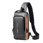 Unisex Anti-Theft Sling Bag in Genuine Leather