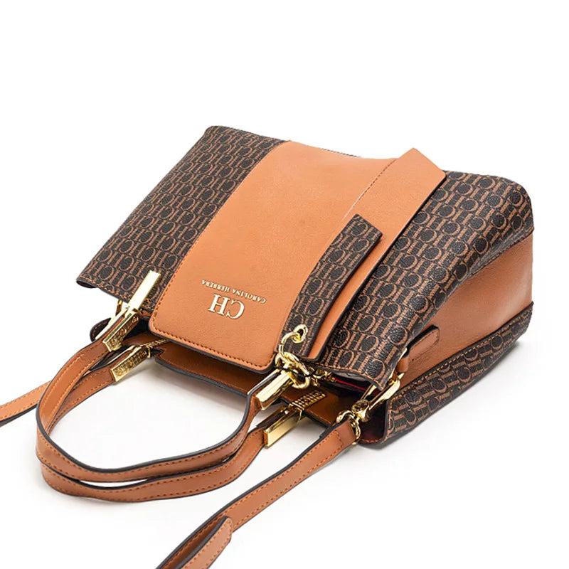 Large Capacity Tote Bag for Women - PU Leather