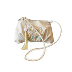 Floral Embroidered Canvas Tote Bag - Large Capacity