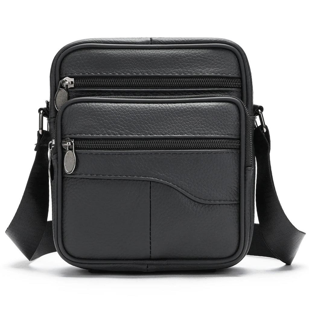 Men's Business Casual Crossbody Bag in Genuine Leather