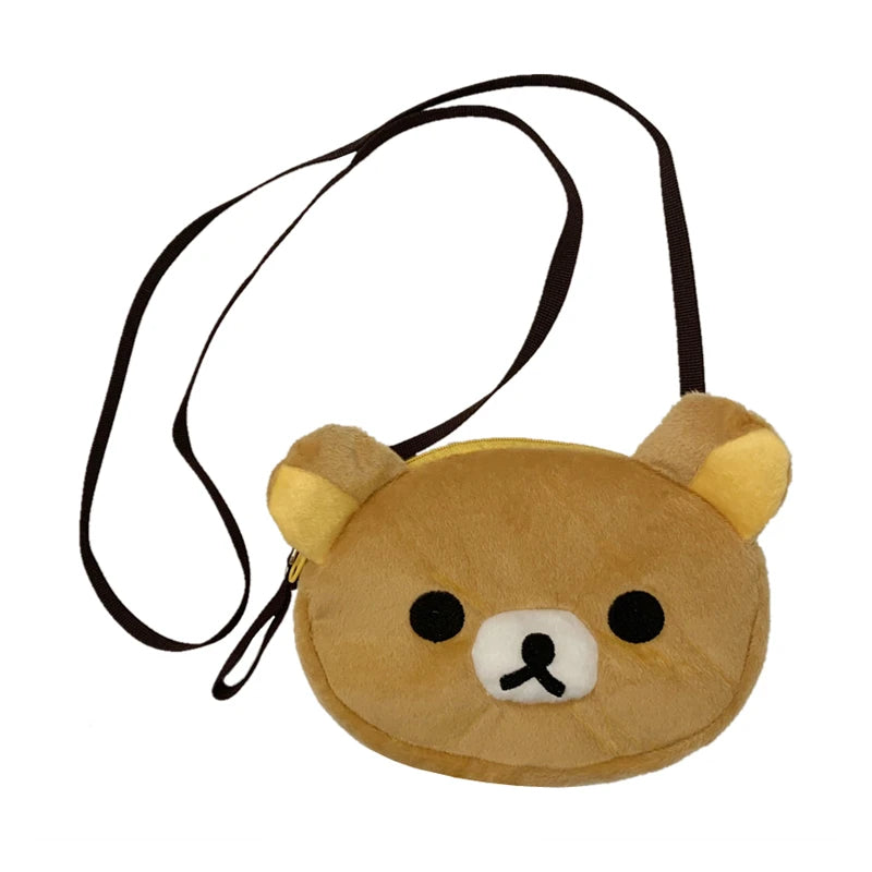 Rilakkuma Bear Plush Crossbody Bag - Kawaii Mini Messenger
