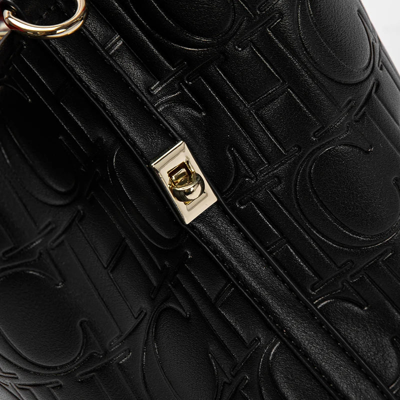 Embossed Tote Bag for Women - Chic PU Leather Handbag