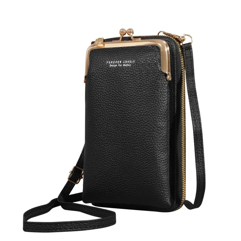 Mini Square Crossbody Bag for Women - Matte PU Leather