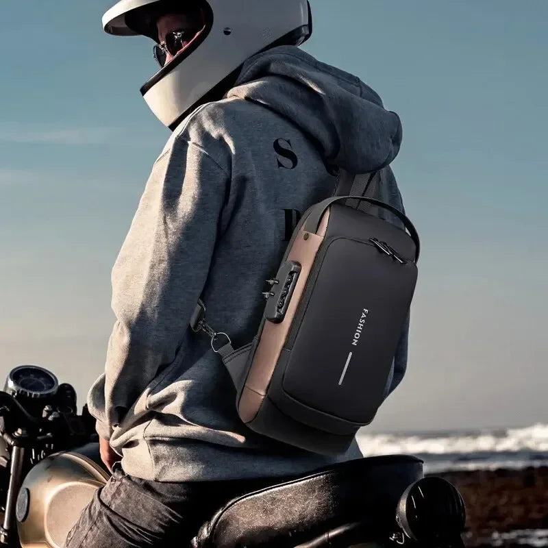 Leather Anti-Theft Chest Bag – Unisex Large Capacity Waist & Crossbody