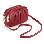 Women's Triple-Zip Crossbody Bag - Soft PU Leather