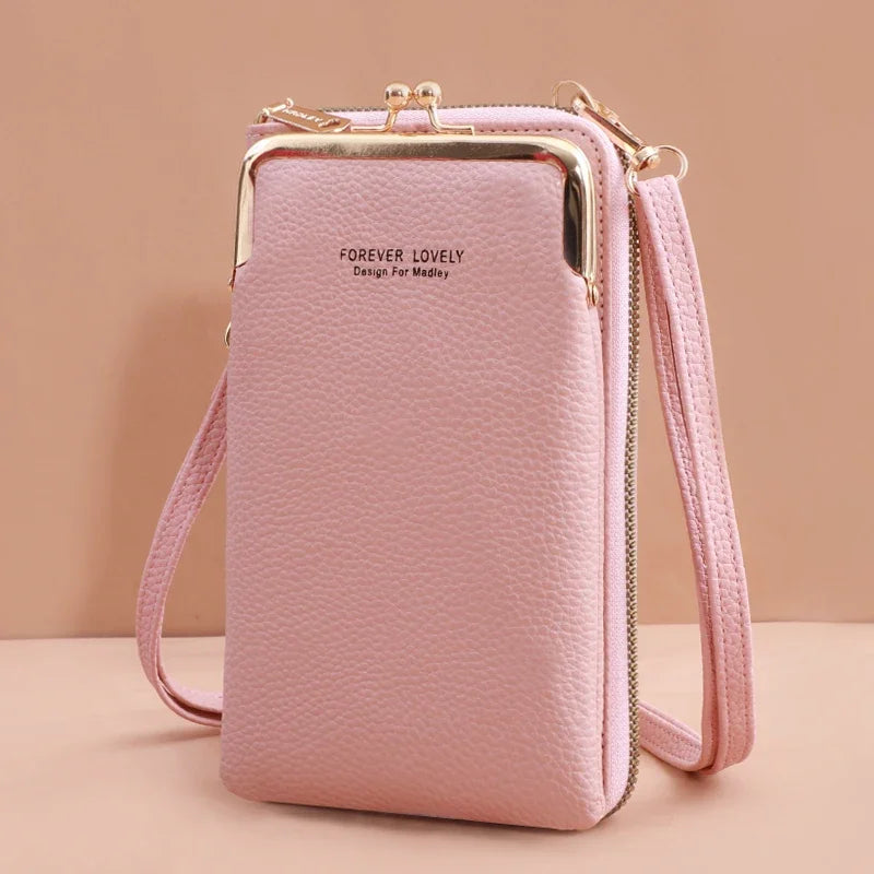 Mini Square Crossbody Bag for Women - Matte PU Leather