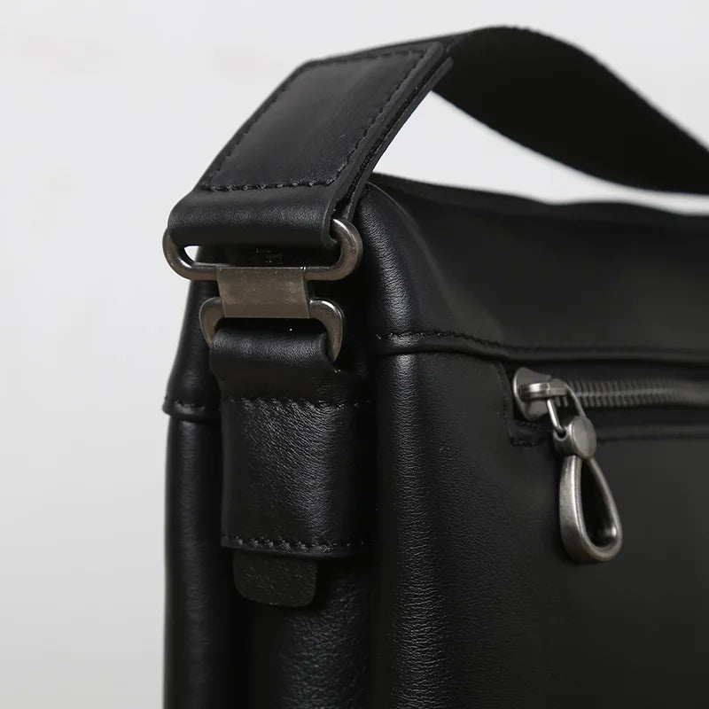 Men's Large Leather Sling Backpack - Single-Shoulder Crossbody