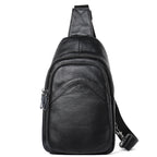 Men's Genuine Leather Sling Bag - Crossbody Chest Pack