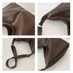 Women's Large Vintage Tote Bag - Soft PU Leather