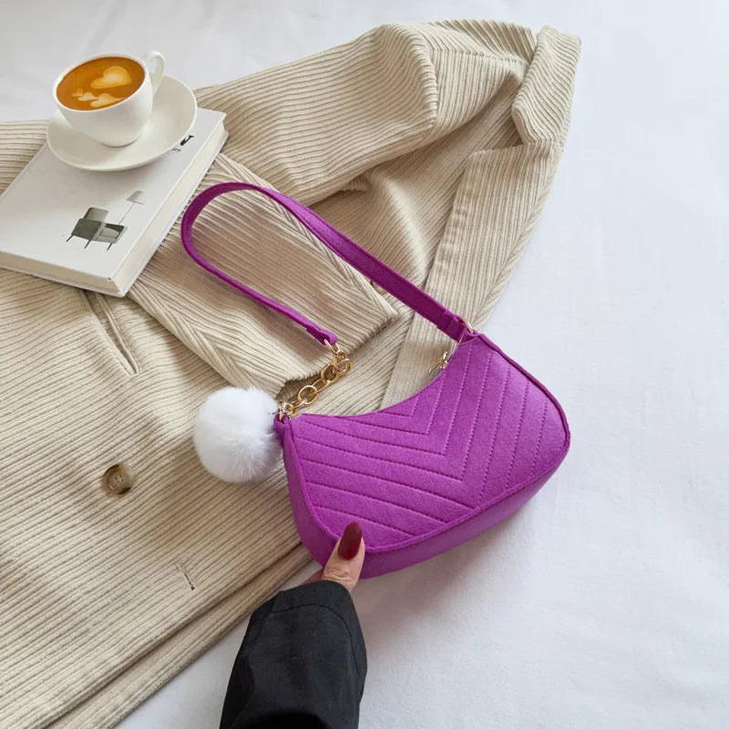 Mini Crescent Crossbody Bag for Women - Saddle Style