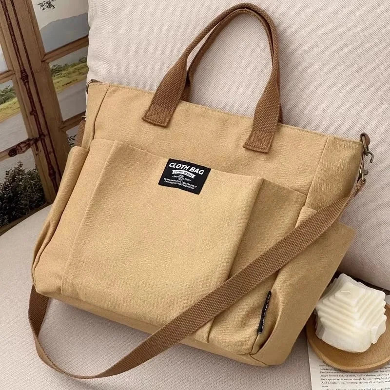 Women's Large Canvas Hobo & Tote Bag - Crossbody Style
