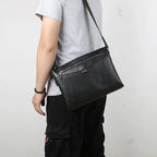 Men's Large Leather Sling Backpack - Single-Shoulder Crossbody