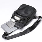 Men's Genuine Leather Sling Bag - Crossbody Chest Pack