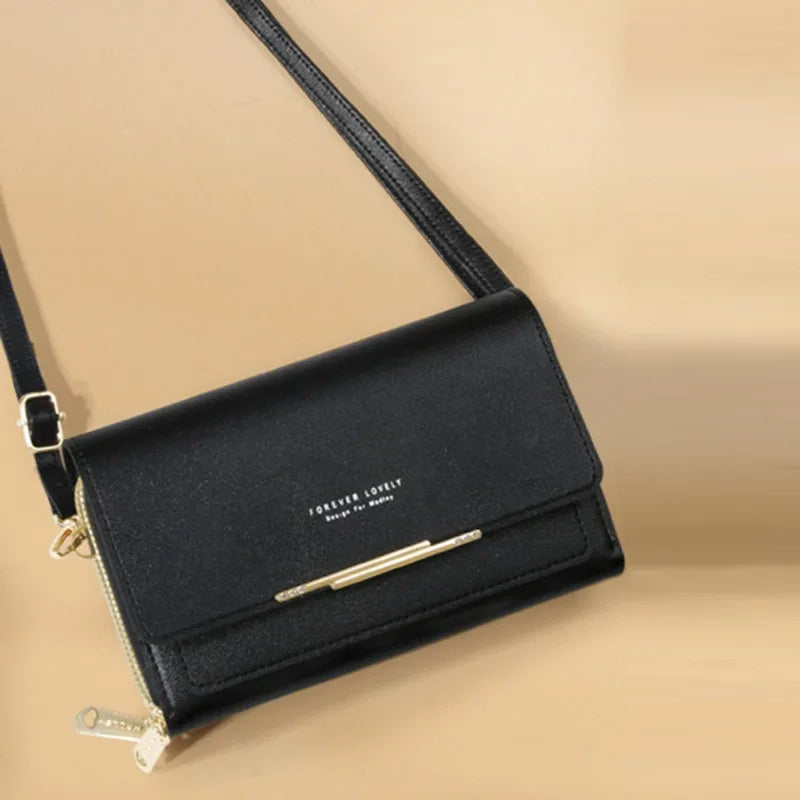Women's Crossbody Wallet & Phone Bag - Multi-Card Organizer