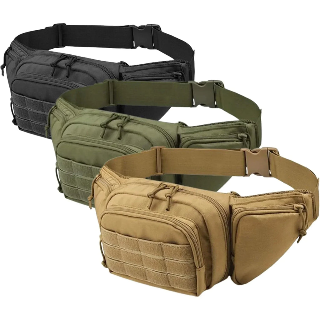 Men's High-Capacity Tactical Fanny Pack - Multi-Pocket Nylon