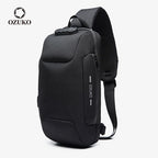 Men's Anti-Theft Sling Bag with TSA Lock & USB Port