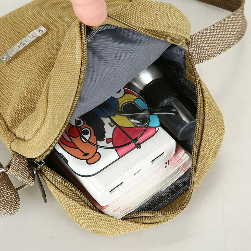 Men's Canvas Crossbody Phone Pouch