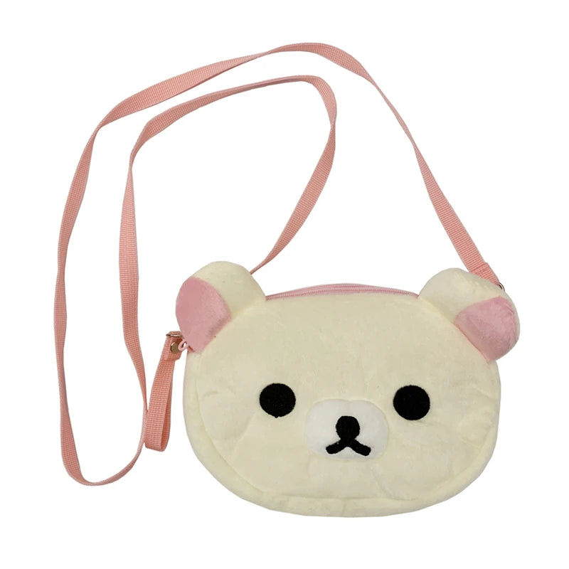 Rilakkuma Bear Plush Crossbody Bag - Kawaii Mini Messenger