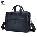Men's Genuine Leather Briefcase for 14-Inch Laptop
