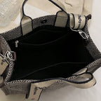 Large Houndstooth Tote Bag for Women