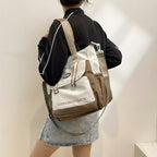 Large Unisex Messenger Bag for Students - Multi-Pocket Nylon