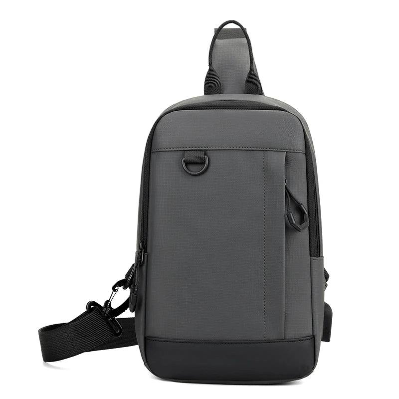 Men's Compact Anti-Theft Sling Bag - USB Chest & Crossbody Pack