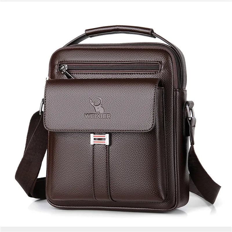 Men's Waterproof Messenger Bag for Tablet - PU Leather