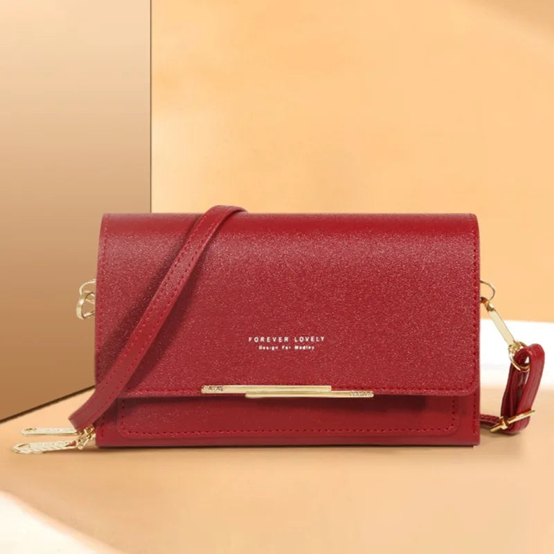 Women's Crossbody Wallet & Phone Bag - Multi-Card Organizer