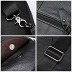 Men's Genuine Leather Sling Bag - Crossbody Chest Pack