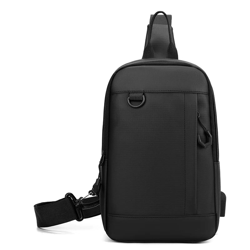 Men's Compact Anti-Theft Sling Bag - USB Chest & Crossbody Pack