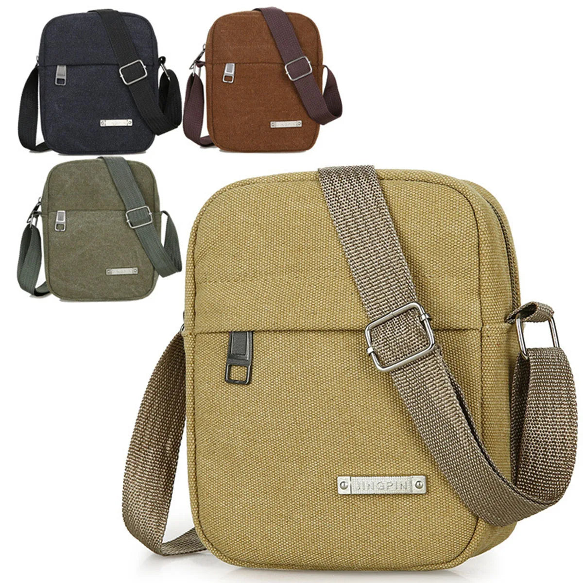 Men's Canvas Crossbody Phone Pouch