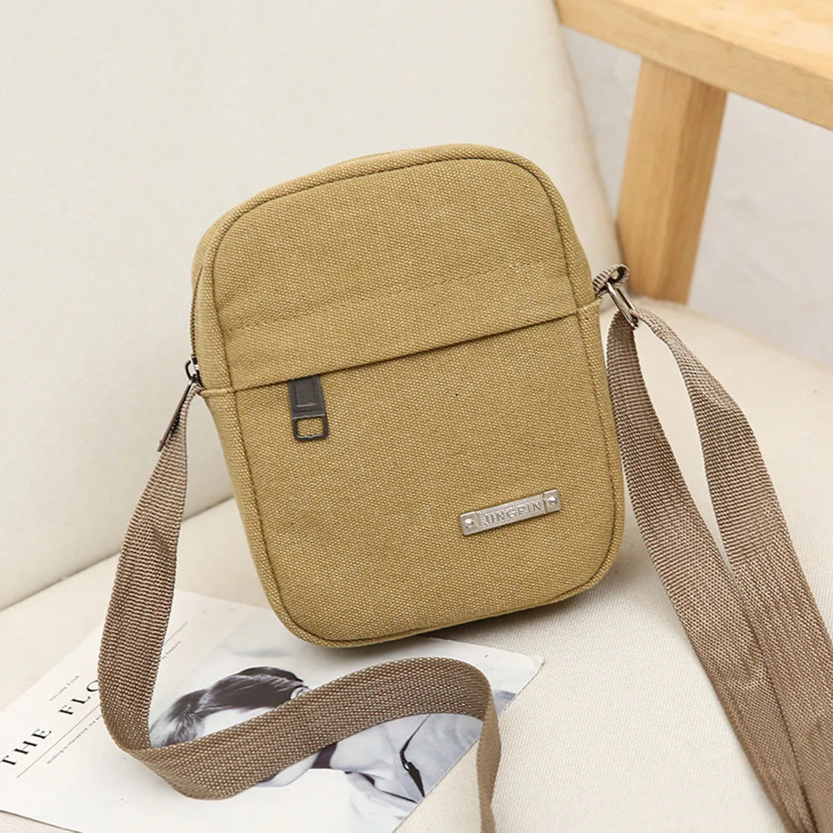 Men's Canvas Crossbody Phone Pouch
