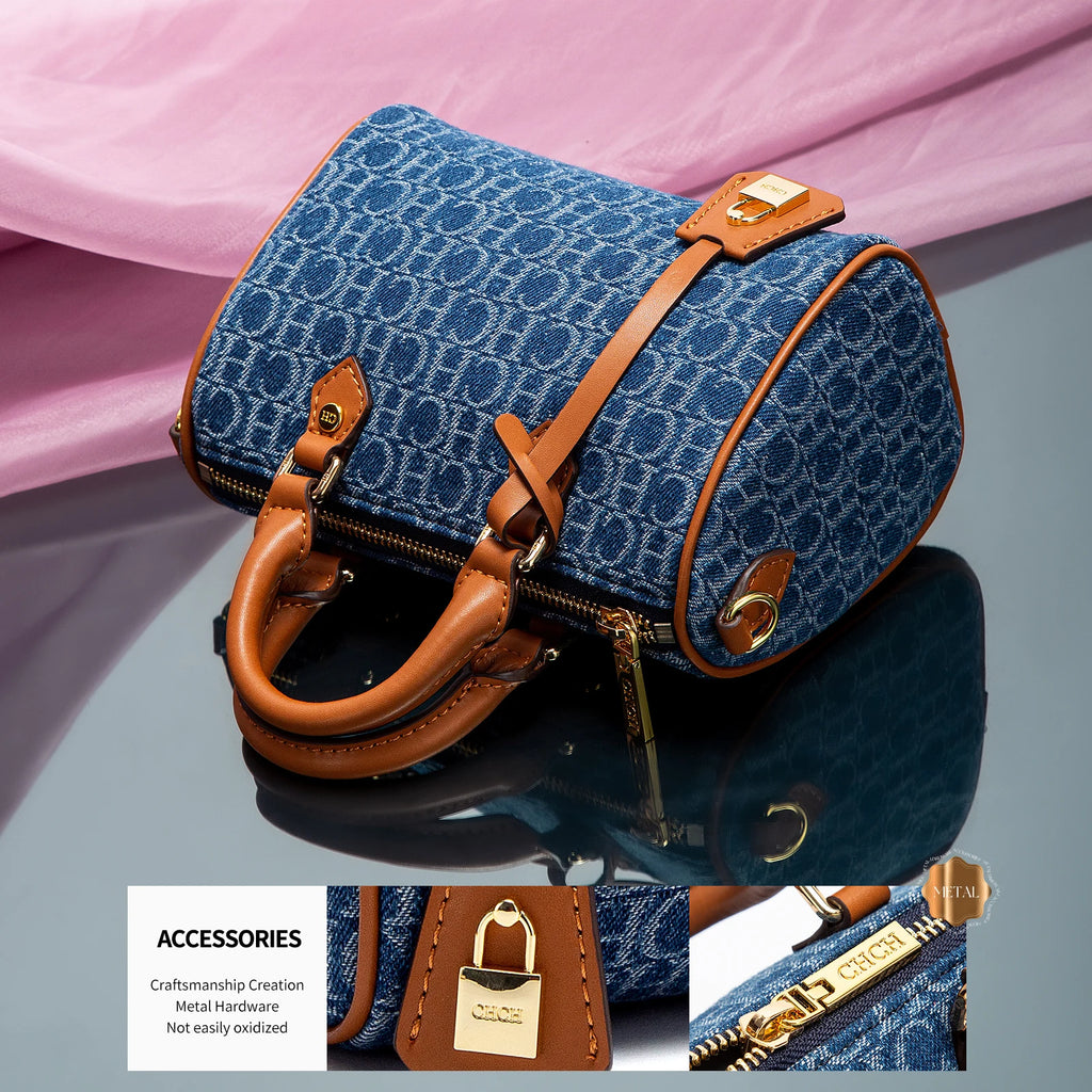 Patchwork Denim Pillow Bag - Y2K Style Shoulder Handbag